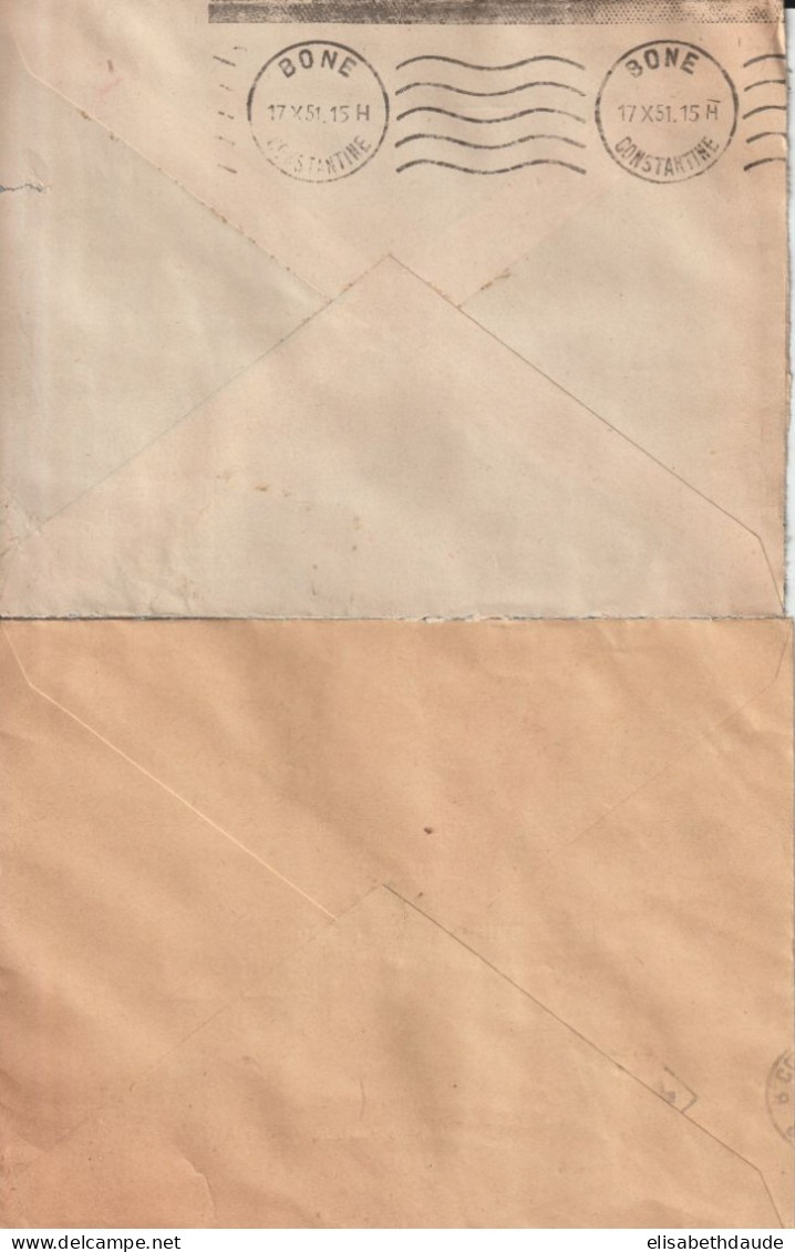 1951 - PARIS - OMEC - 2 MECA DIFFERENTES "CROIX-ROUGE" /GANDON - ENVELOPPES => ALGERIE - Cruz Roja