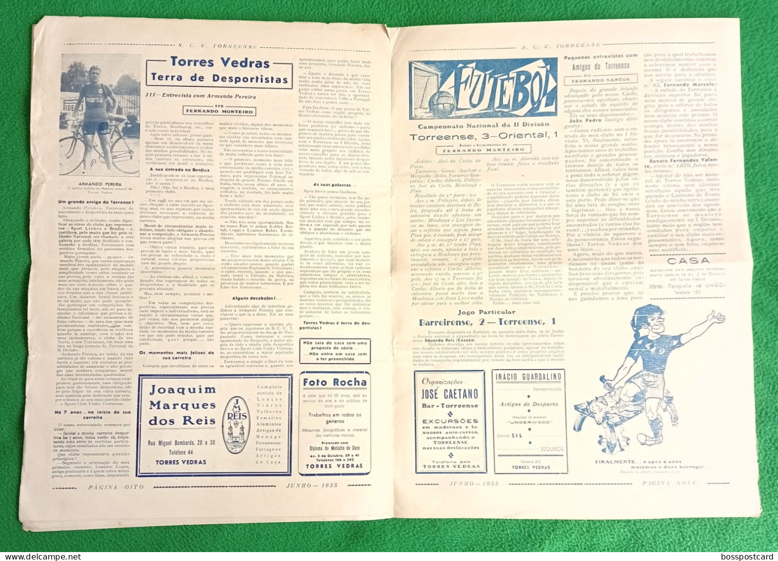 Torres Vedras - Jornal Do Torrense Nº 6, Junho De 1958 - Imprensa - Portugal - Informaciones Generales