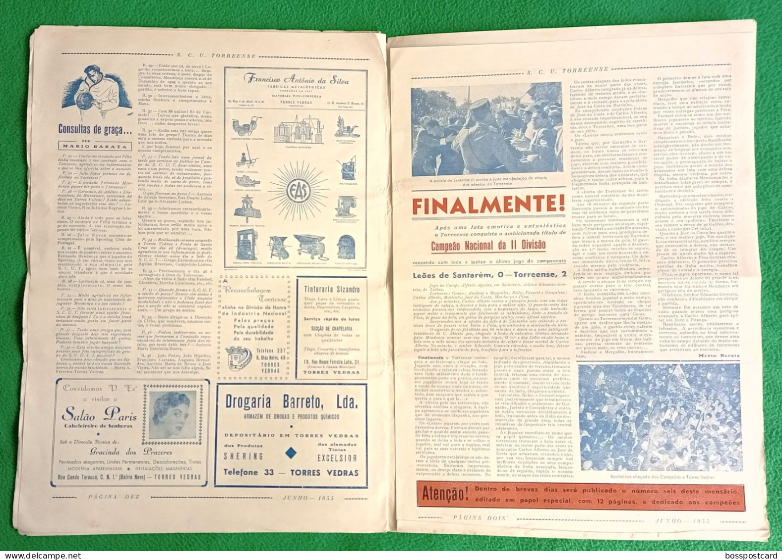 Torres Vedras - Jornal do Torrense Nº 6, Junho de 1958 - Imprensa - Portugal