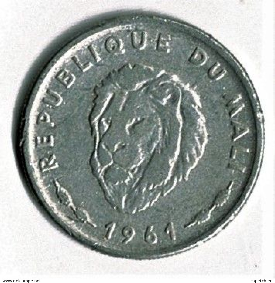 MALI / 25 FRANCS MALIENS / TÊTE DE LION / 1961 / ALU - Mali (1962-1984)