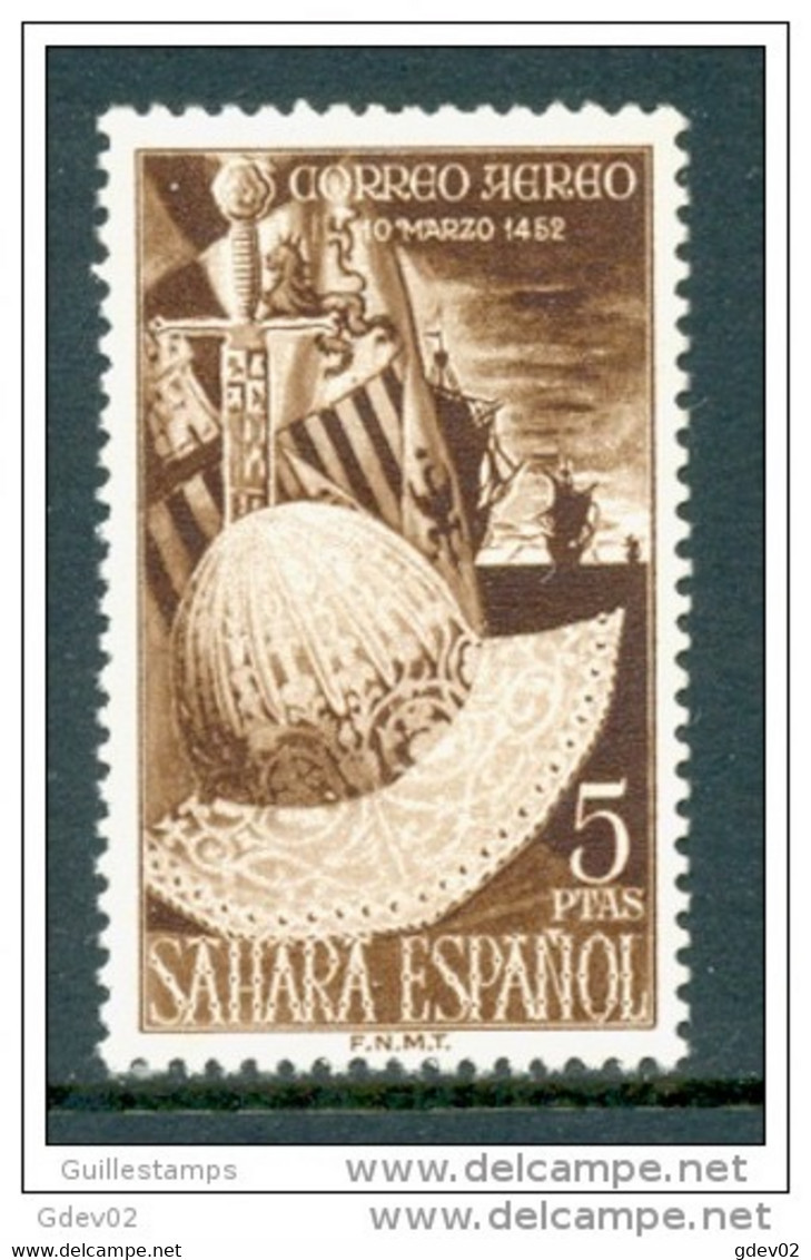 SA97SESF-L2644-tespcvolsa.Marocco.Maroc.SAHARA   ESPAÑOL.1952.(Ed 97**)sin Charnela.LUJO - Sahara Español