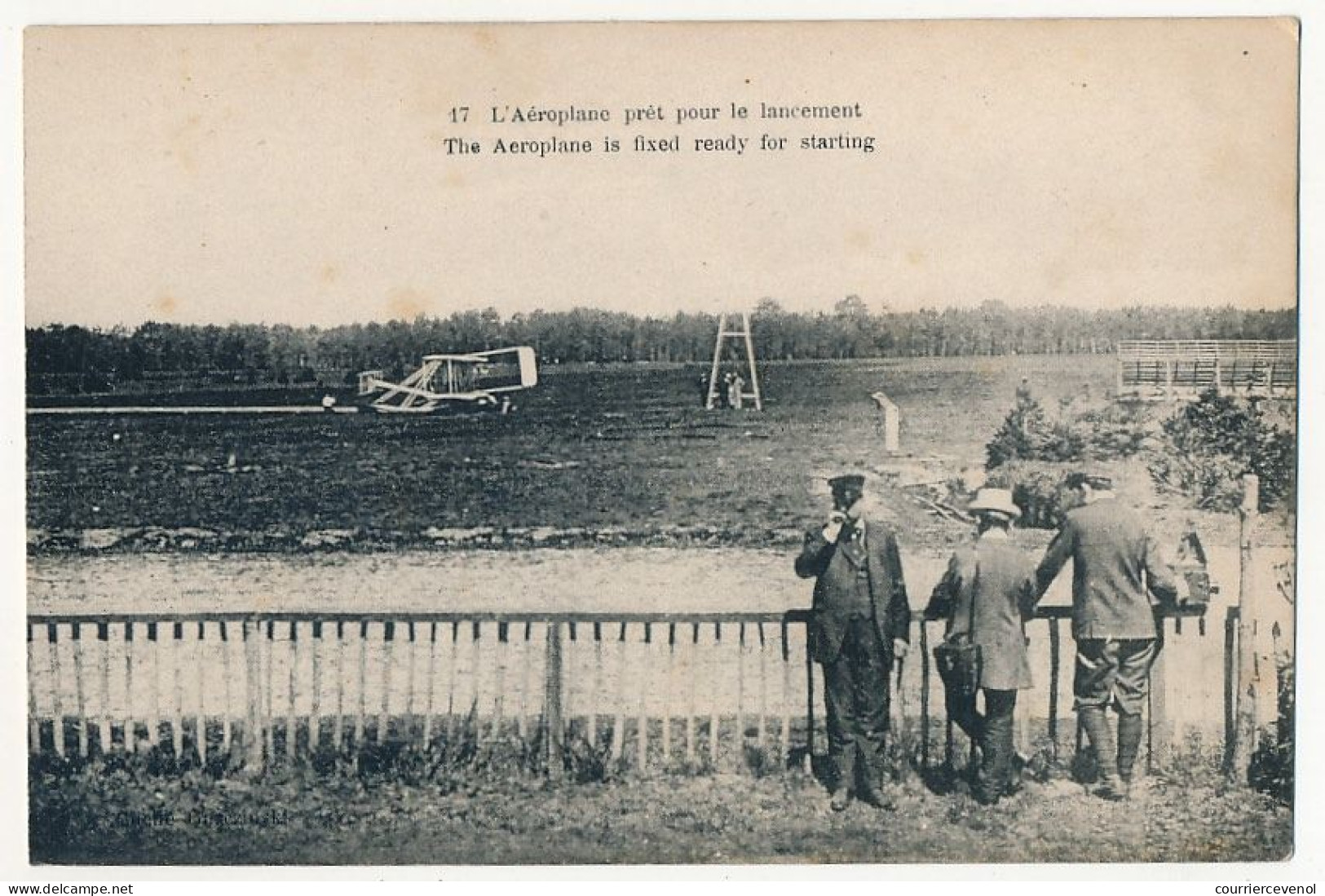 CPA - FRANCE - AVIATION - L'Aéroplane Prêt Pour Le Lancement - Aérodromes