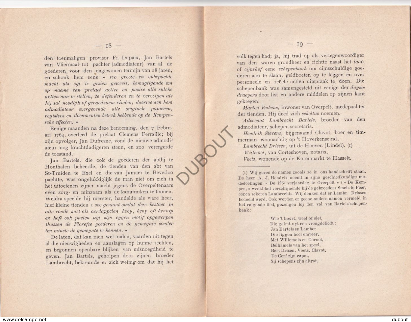 Overpelt - De Pastoors - Lib. Gevelers - 1904, Neerpelt, Drukkerij Jacobs (V2336) - Antiguos