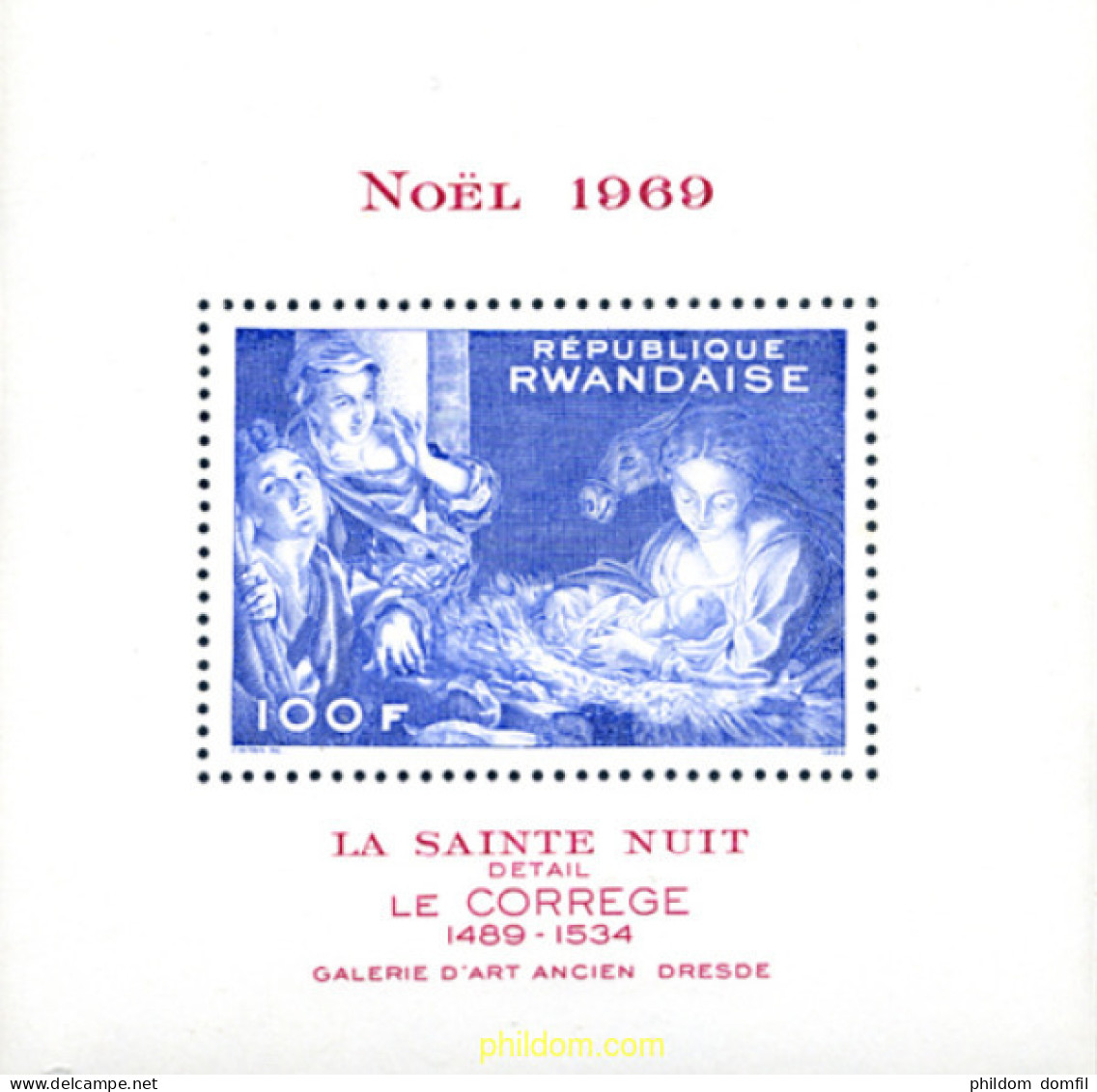 246000 MNH RUANDA 1969 NAVIDAD - 1962-1969