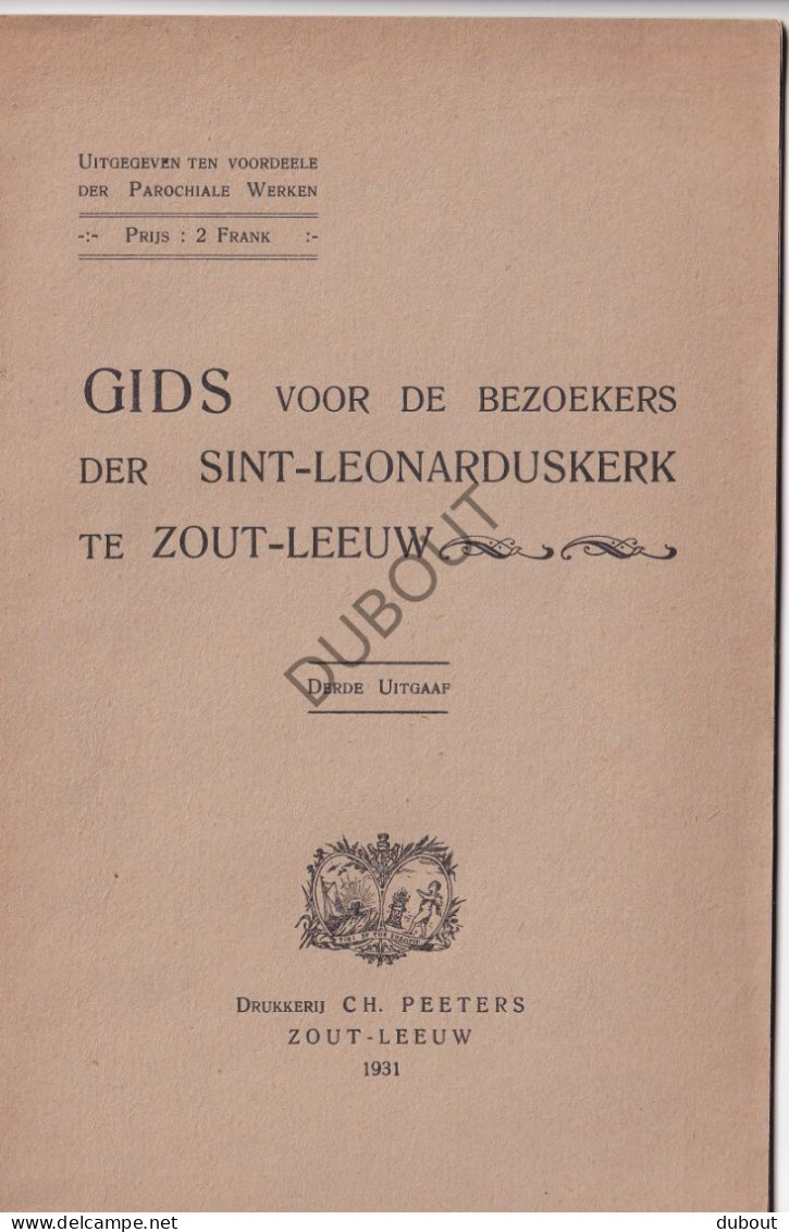 Zoutleeuw - Gids Sint-Leonarduskerk - 1931 - Derde Uitgave (V2339) - Antique
