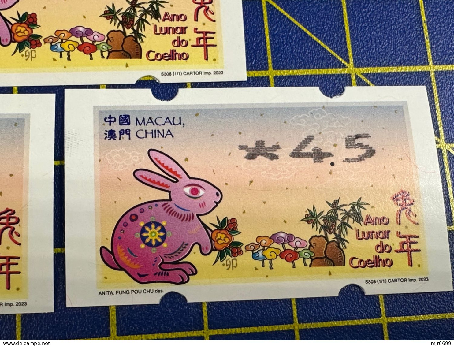 2023 LUNAR NEW YEAR OF THE RABBIT NAGLER MACHINE 50 AVOS, 3.5 & 4.5PATACAS, ALL WITH VARIETY "SMALL 5" - Automaten