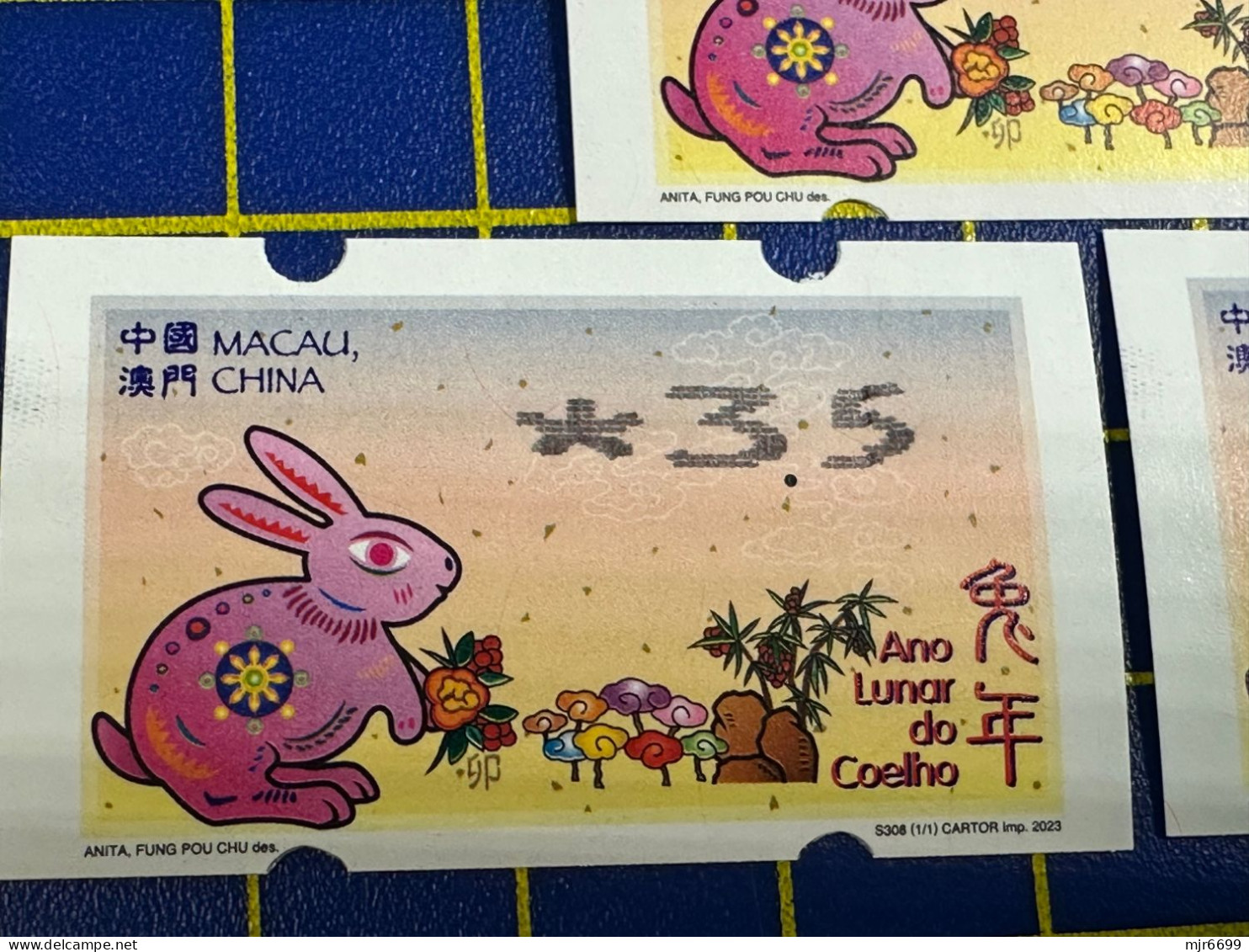 2023 LUNAR NEW YEAR OF THE RABBIT NAGLER MACHINE 50 AVOS, 3.5 & 4.5PATACAS, ALL WITH VARIETY "SMALL 5" - Automaten