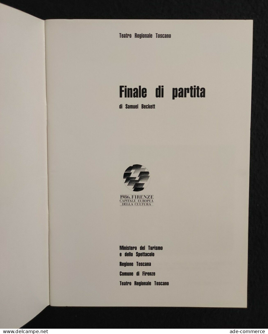 Teatro Regionale Toscano - Samuel Beckett - Finale Di Partita - 1986 - Brochure - Film En Muziek