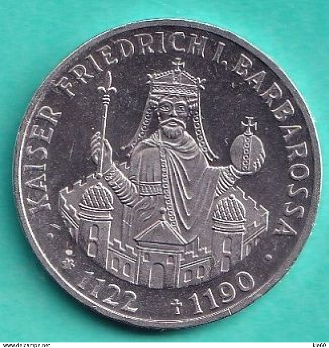 Germany  - 1990 - 10 Mark...Barbarossa  Ag625   - KM174 - Essays & New Minting