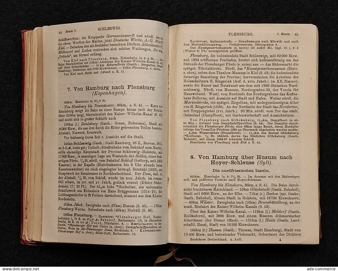 Baedeker's - Deutschland In Einem Bande -  Baedeker - 1925 - Handbücher Für Sammler