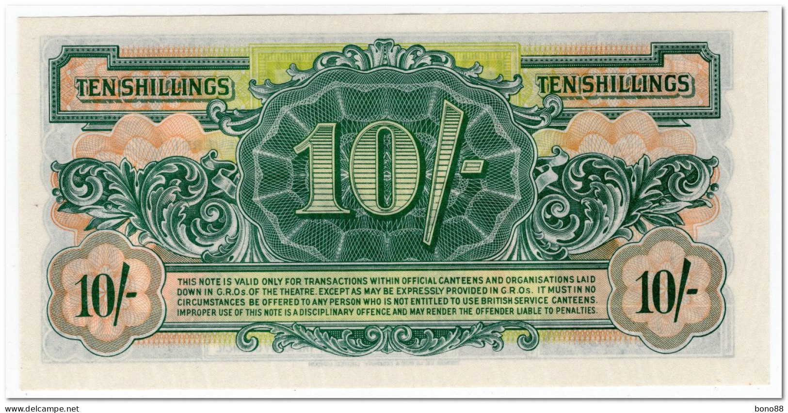 BRITISH ARMED FORCES,10 SHILLINGS,1961,P.M21b,UNC - British Armed Forces & Special Vouchers