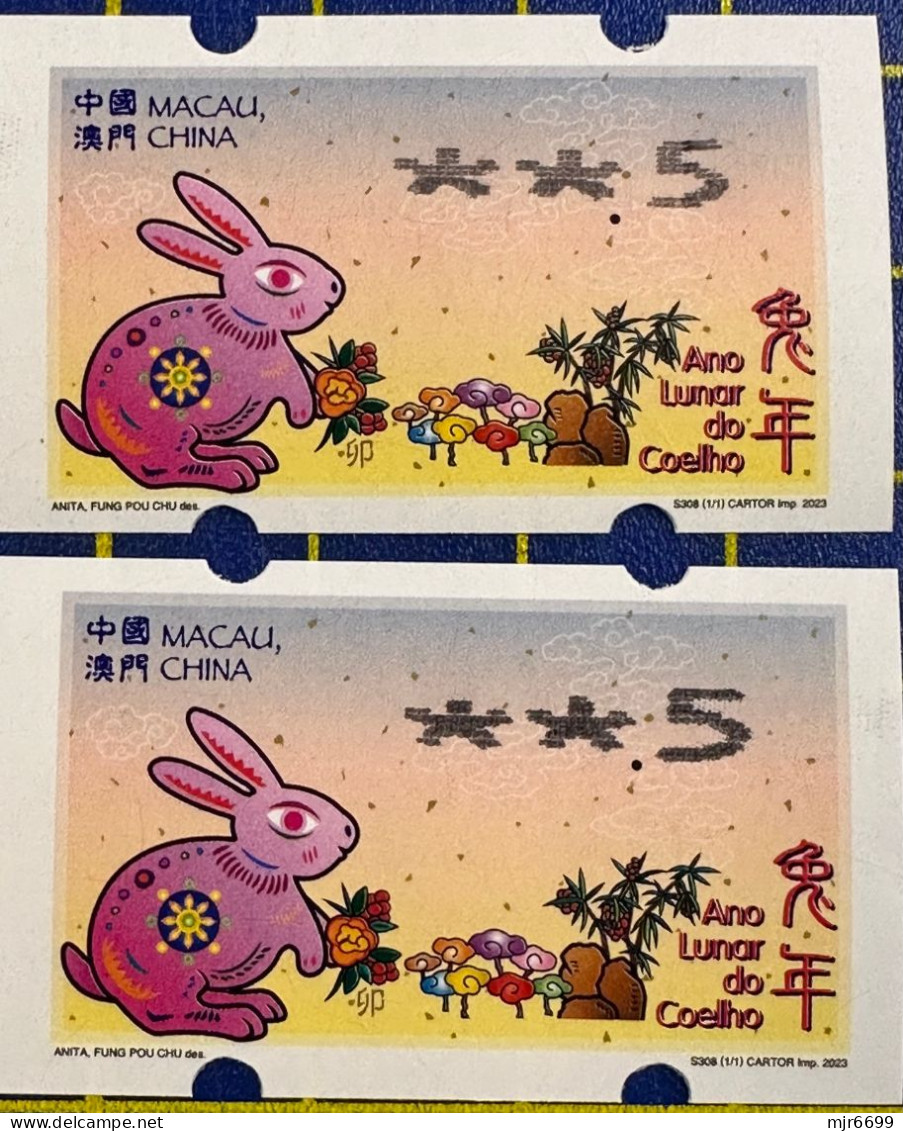 2023 LUNAR NEW YEAR OF THE RABBIT NAGLER MACHINE 50AVOS, WITH VARIETY "SMALL  5" (NORMAL FOR COMPARE) - Automaten