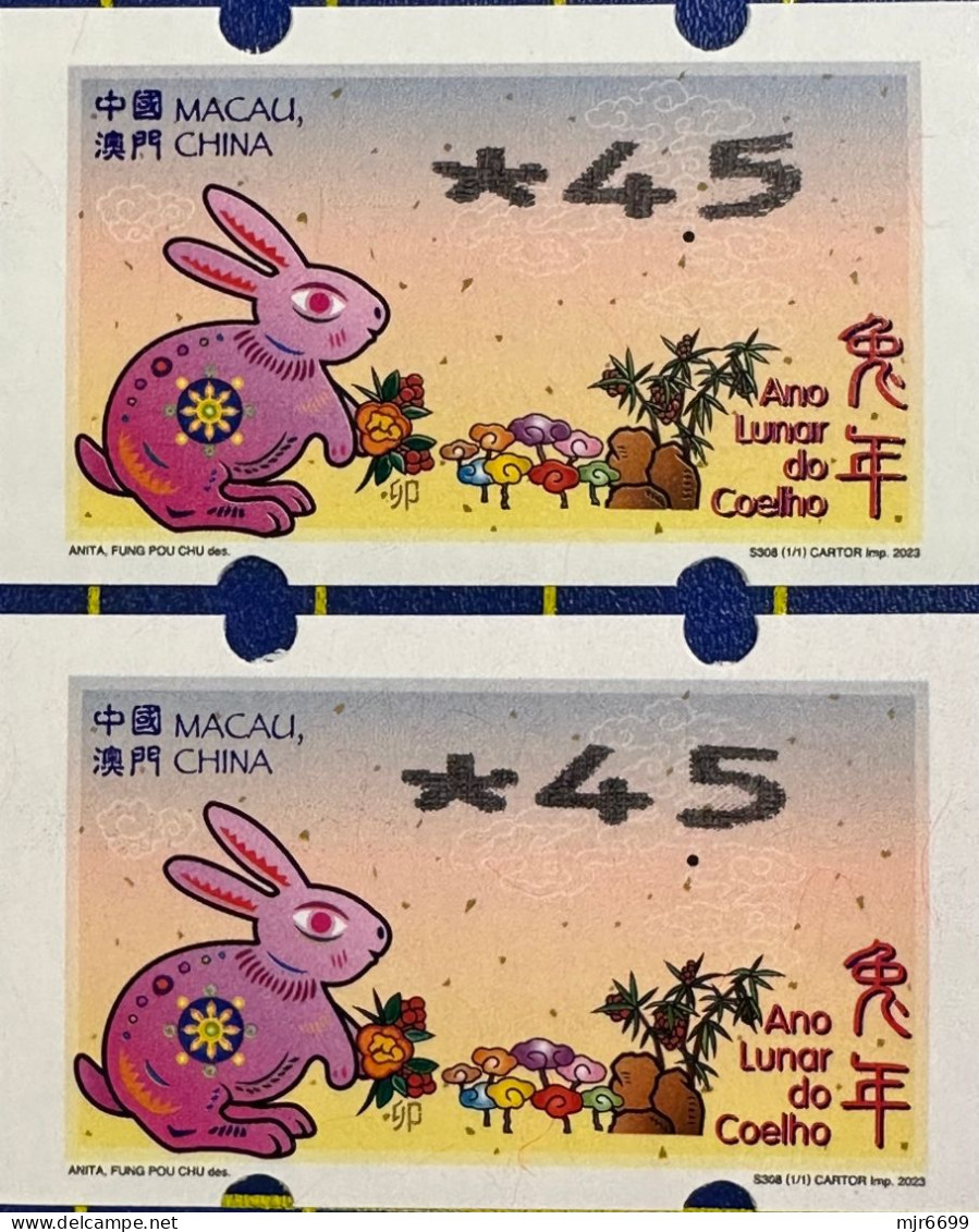 2023 LUNAR NEW YEAR OF THE RABBIT NAGLER MACHINE 5PAT, WITH VARIETY " 5 RAISED UP" (NORMAL FOR COMPARE) - Distributori