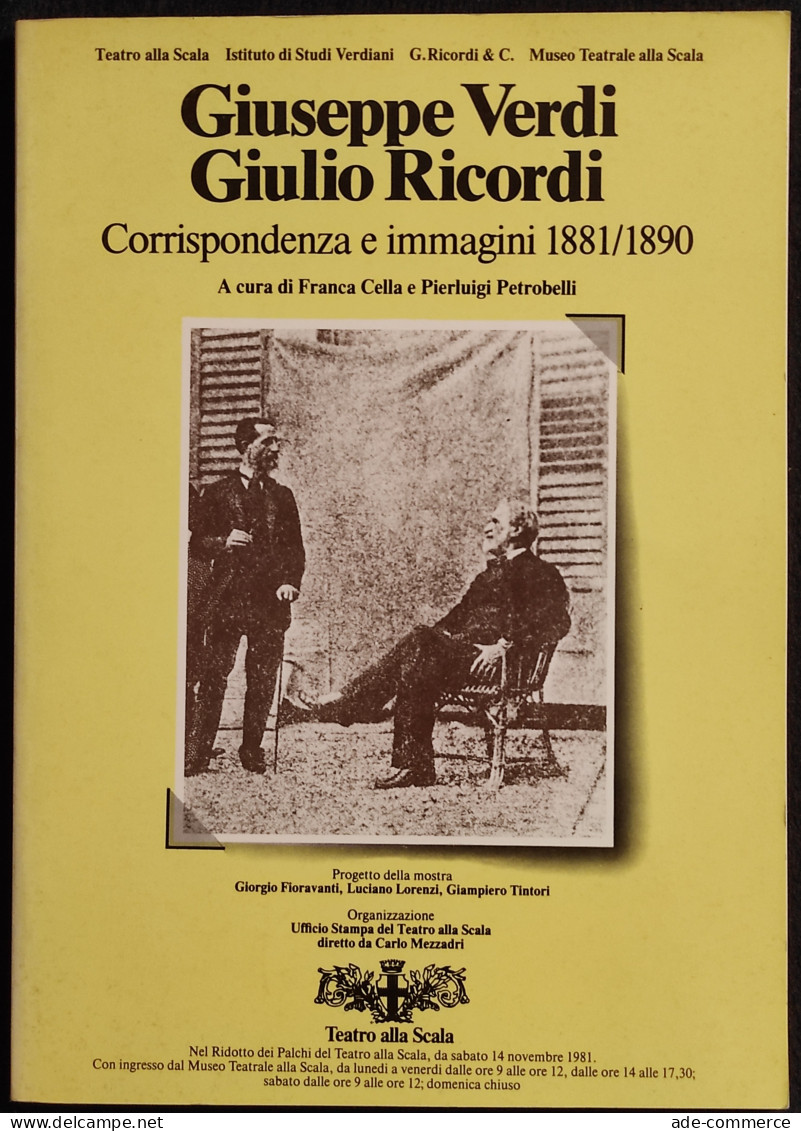 Giuseppe Verdi Giulio Ricordi - Corrispondenza E Immagini 1881/1890 - Cinéma Et Musique