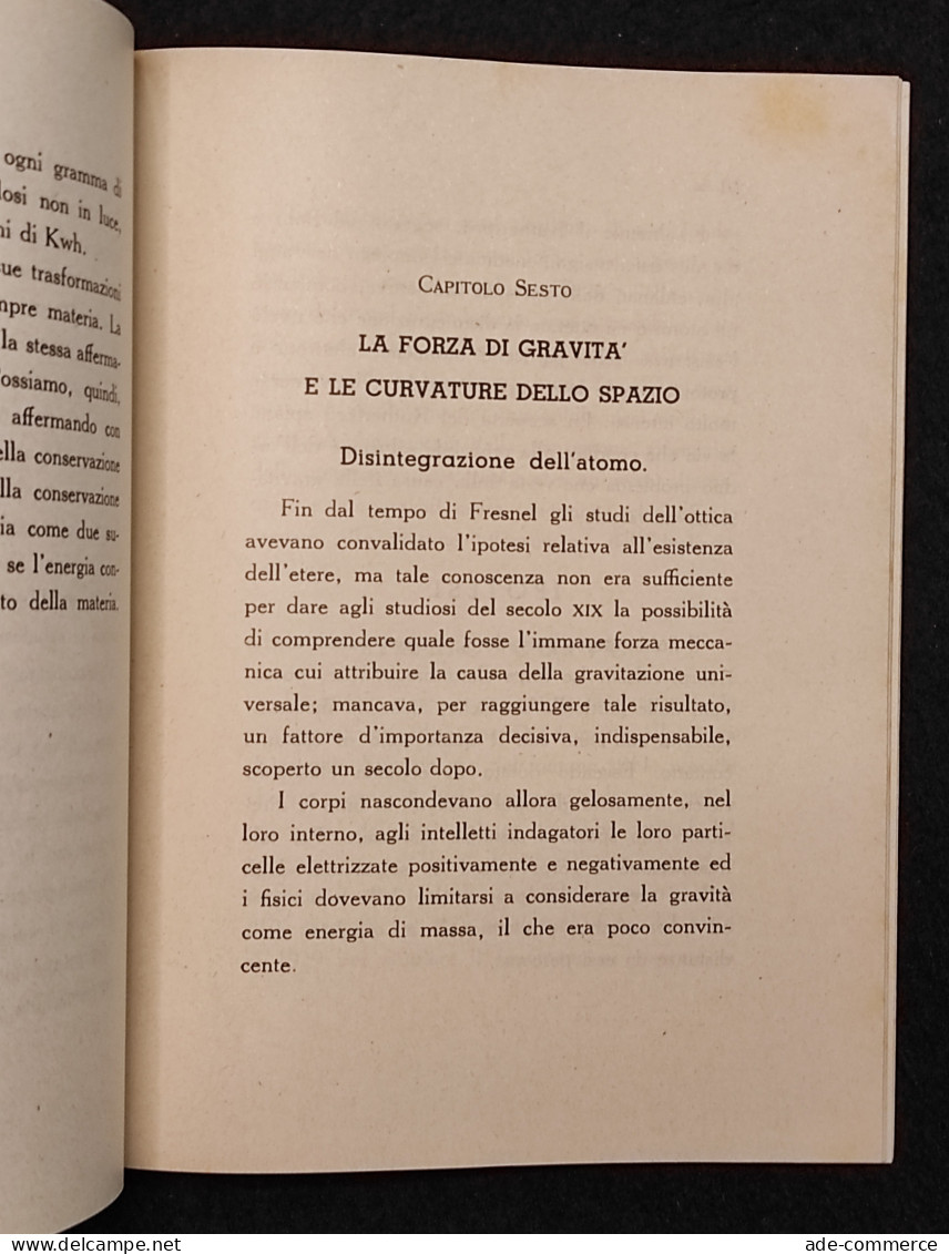 L'Elettricità Nell'Unità Della Natura - P. Gillone - 1956 I Ed - Wiskunde En Natuurkunde