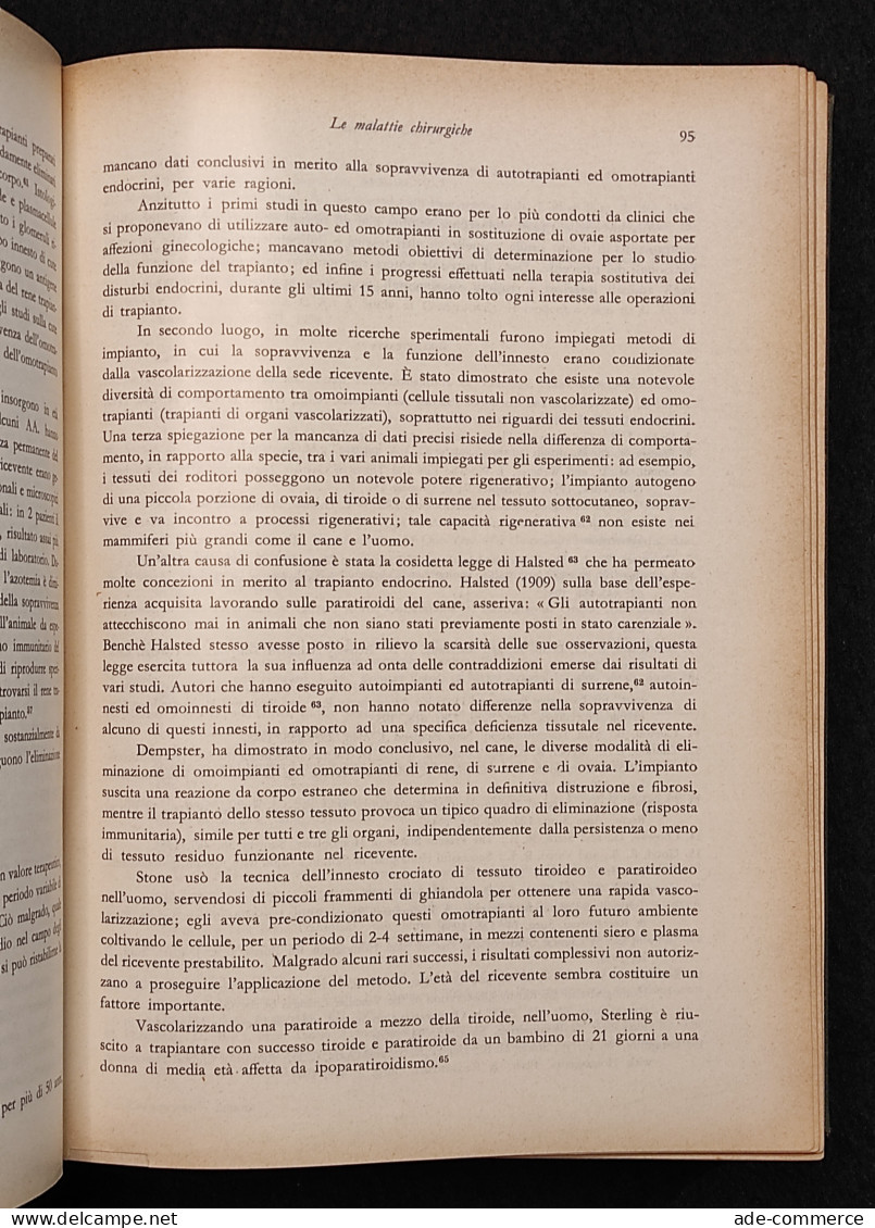 Fisiopatologia E Terapia Delle Malattie Chirurgiche - SEU Roma - 1958 - Medicina, Psicologia