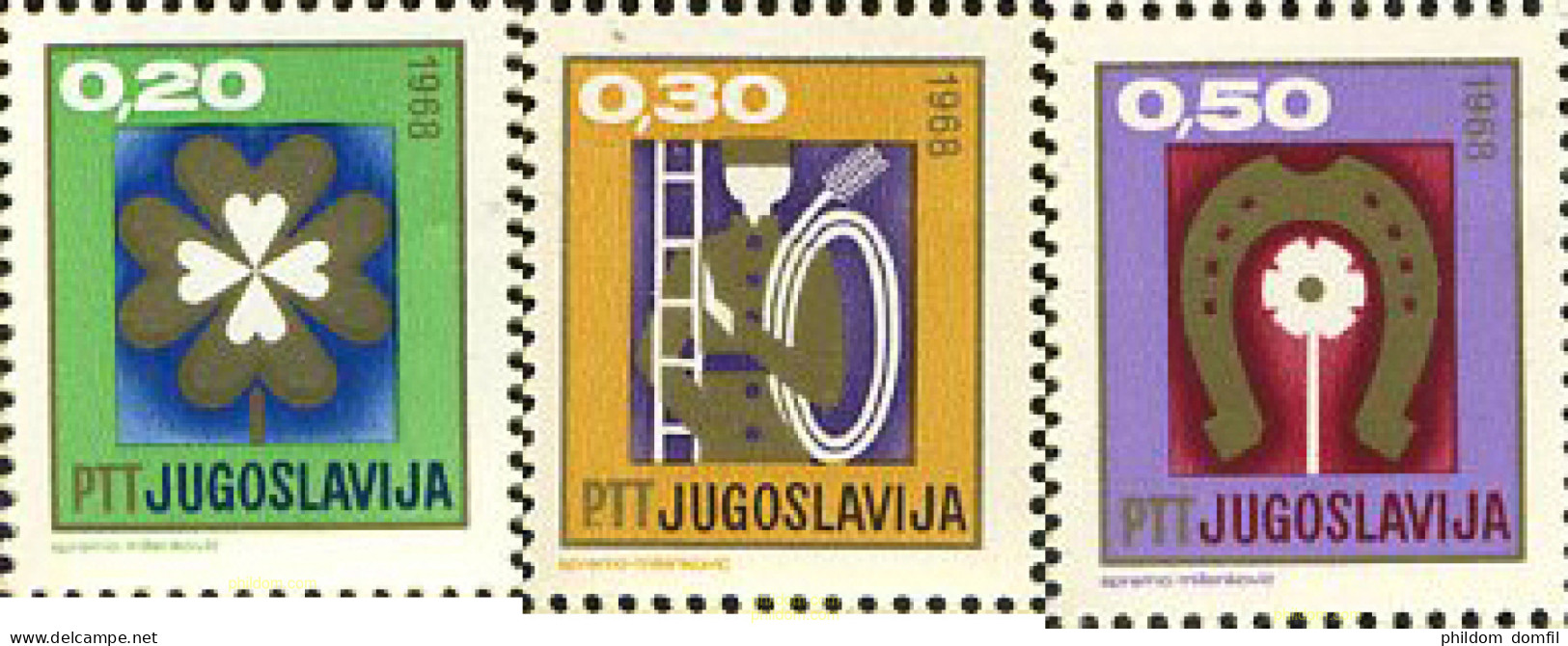 170572 MNH YUGOSLAVIA 1967 AÑO NUEVO 1968 - Collections, Lots & Séries