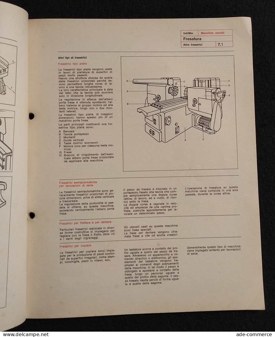 Macchine Utensili - Fresatura - Vallecchi - 1969 - Matematica E Fisica