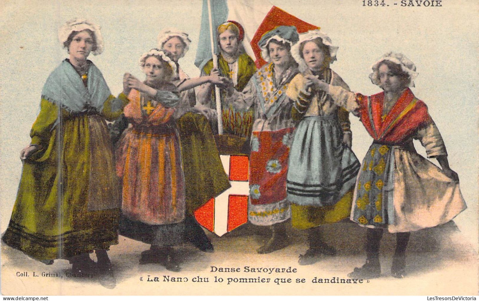 FOLKLORE -SAVOIE - Danse Savoyarde - " La Nano Chu Lo Pommier Que Se Dandinave" - Carte Postale Ancienne - Tänze