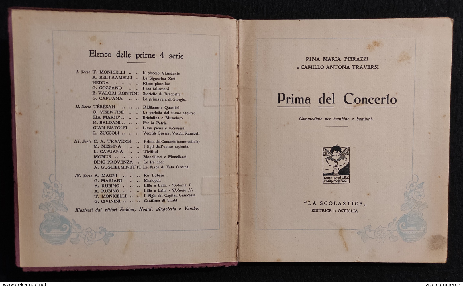 Prima Del Concerto - Camillo Antona-Traversi - Ill. Rubino - 1915 - Niños