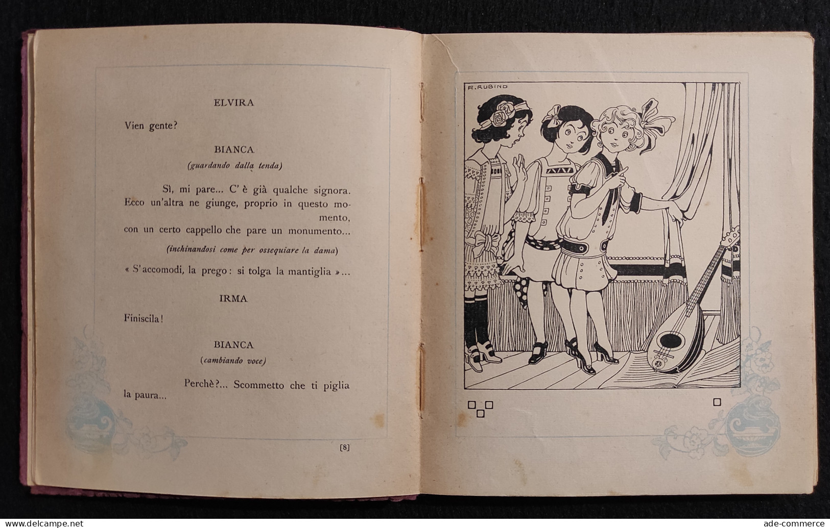 Prima Del Concerto - Camillo Antona-Traversi - Ill. Rubino - 1915 - Bambini