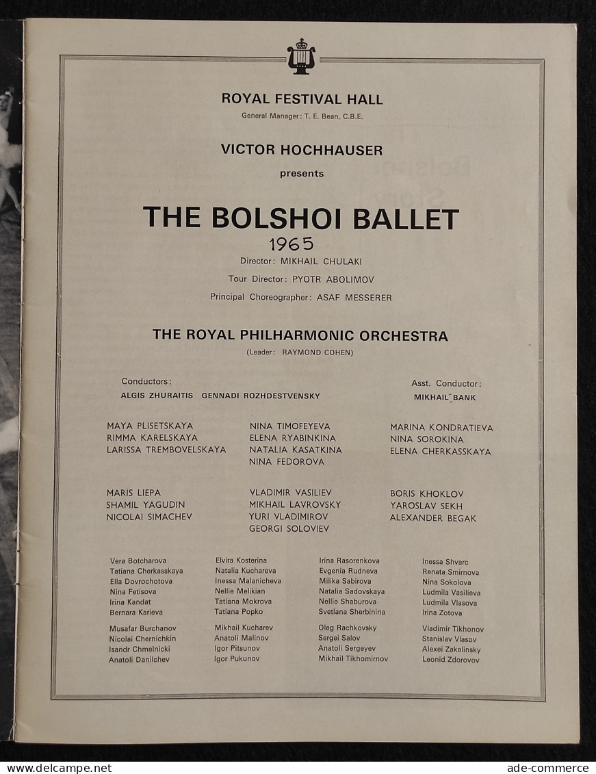 The Bolshoi Ballet - V. Hochhauser - Royal Festival Hall - Film En Muziek