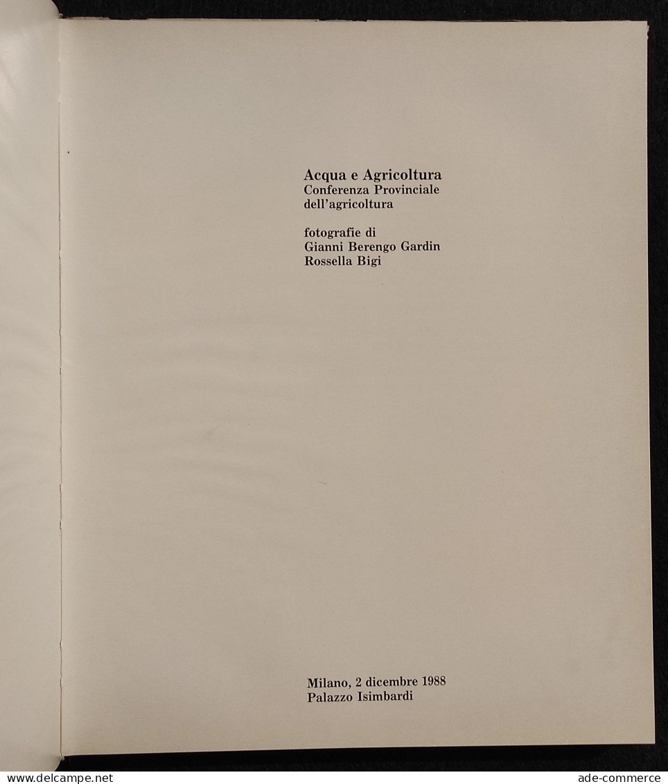 Acqua E Agricoltura - Conferenza Provinciale Agricoltura - 1990 - Jardinería