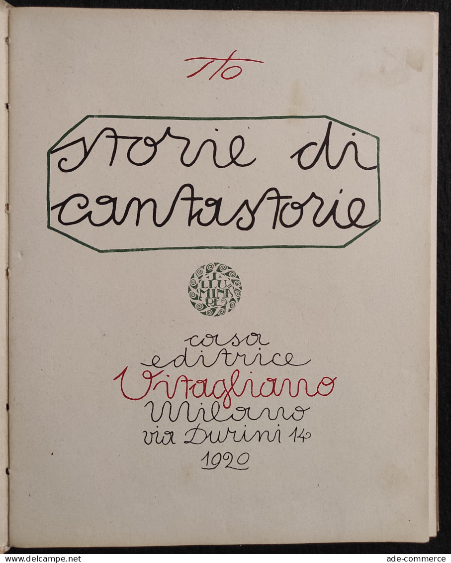 Storie Di Cantastorie - S. Tofano STO - Casa Ed. Vitagliano - 1920 - Niños