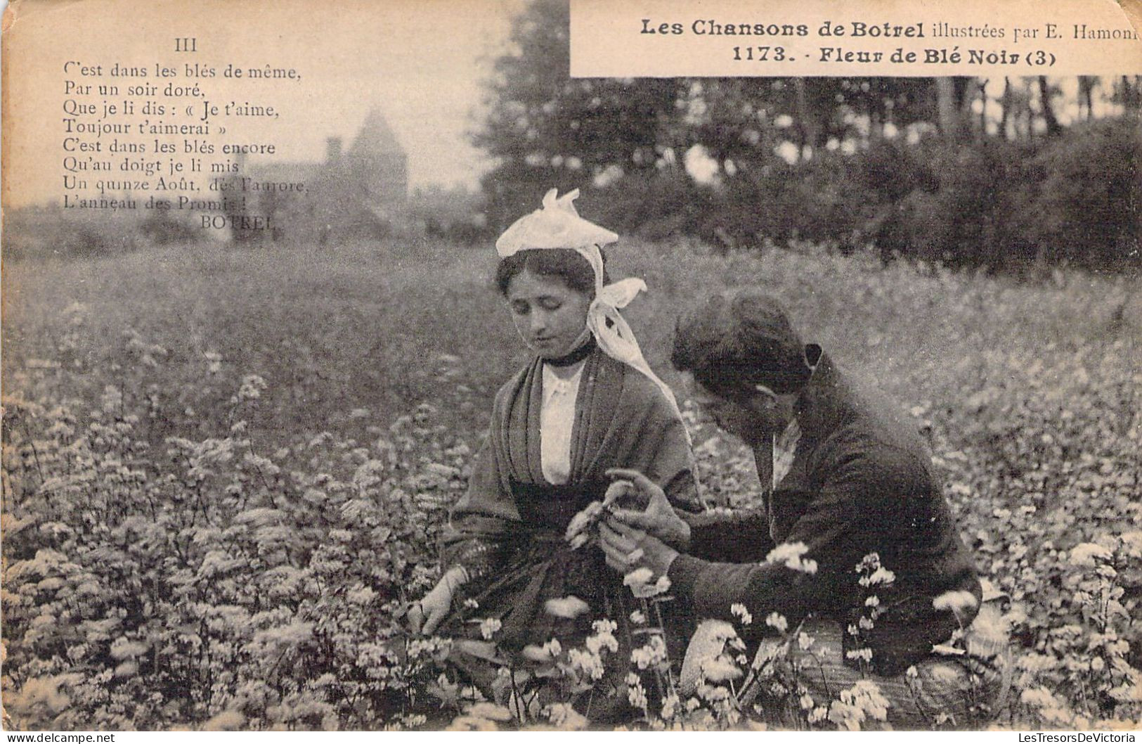 FOLKLORE - Les Chansons De Botrel - Fleur De Blé Noir - Carte Postale Ancienne - Music