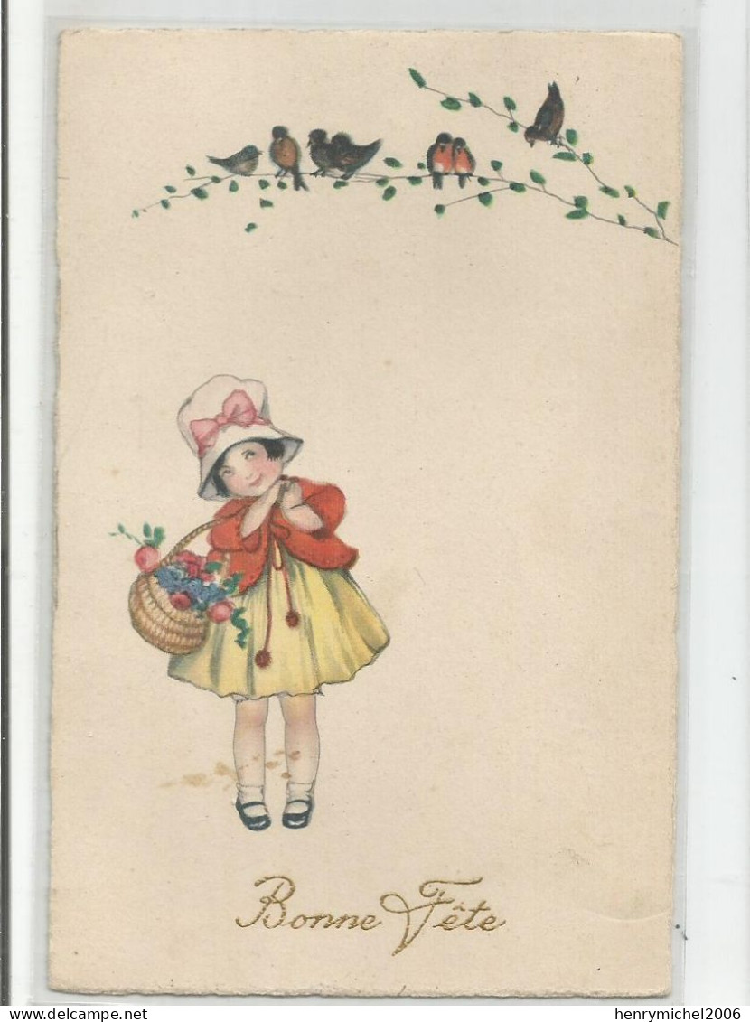 Cpa Illustrateur Jolie Fillette De Savoie Avec Son Panier Pour La Bonne Fete écrite D'annecy En 1930 Serie 3404 - 1900-1949