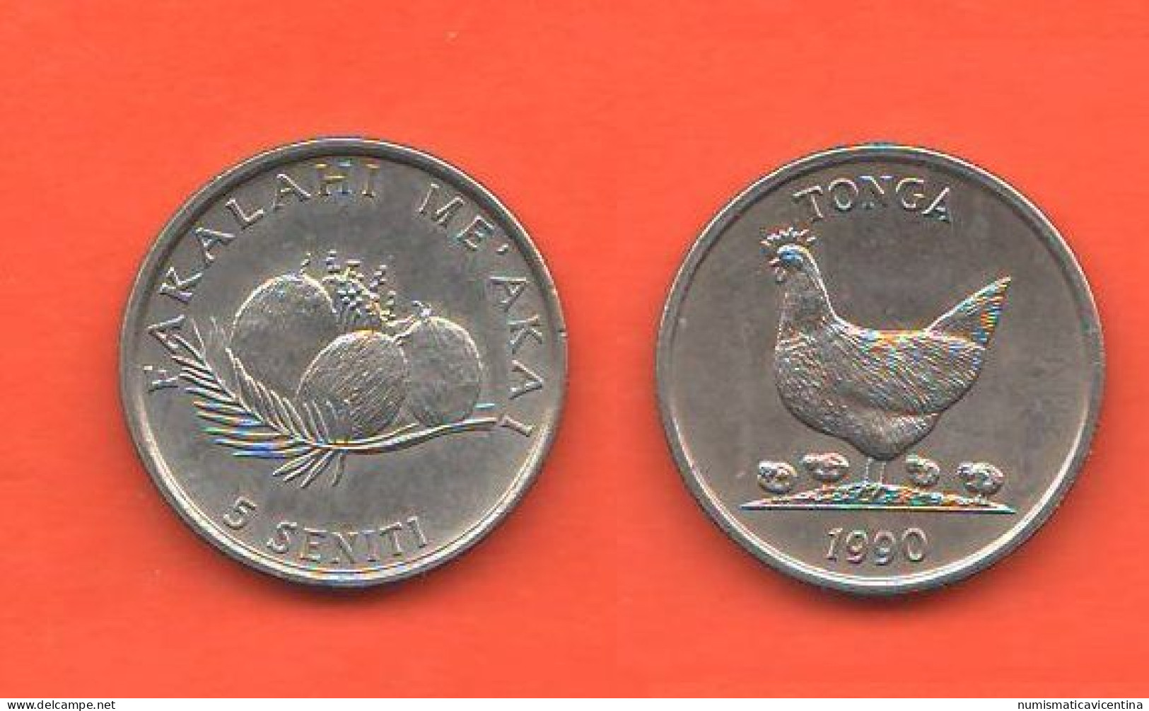 TONGA 5 Seniti 1990 FAO Nikel Coin Animal - Tonga