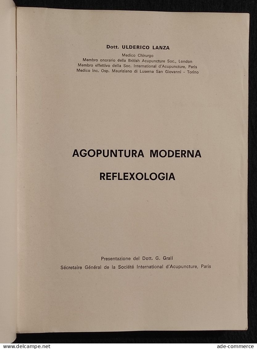 Agopuntura Moderna - Reflexologia - Ulderico Lanza - 1966 - Médecine, Psychologie