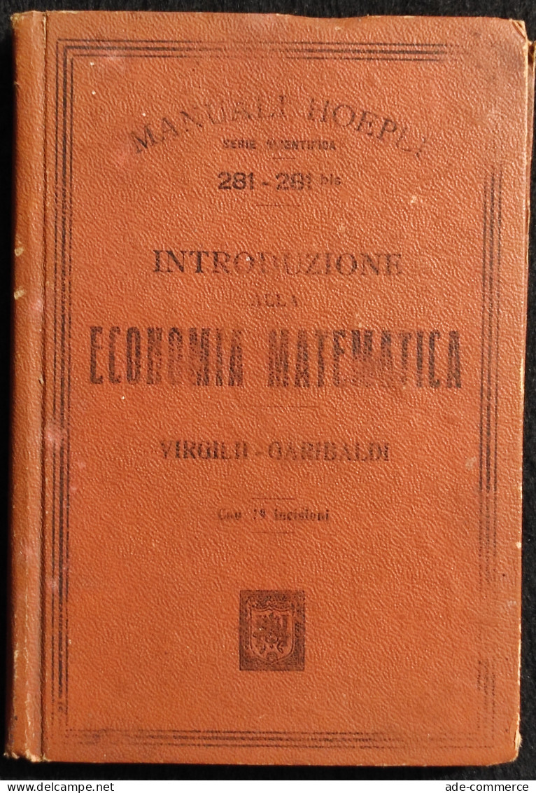 Introduzione Economia Matematica - Manuale Hoepli - 1899 - Manuels Pour Collectionneurs