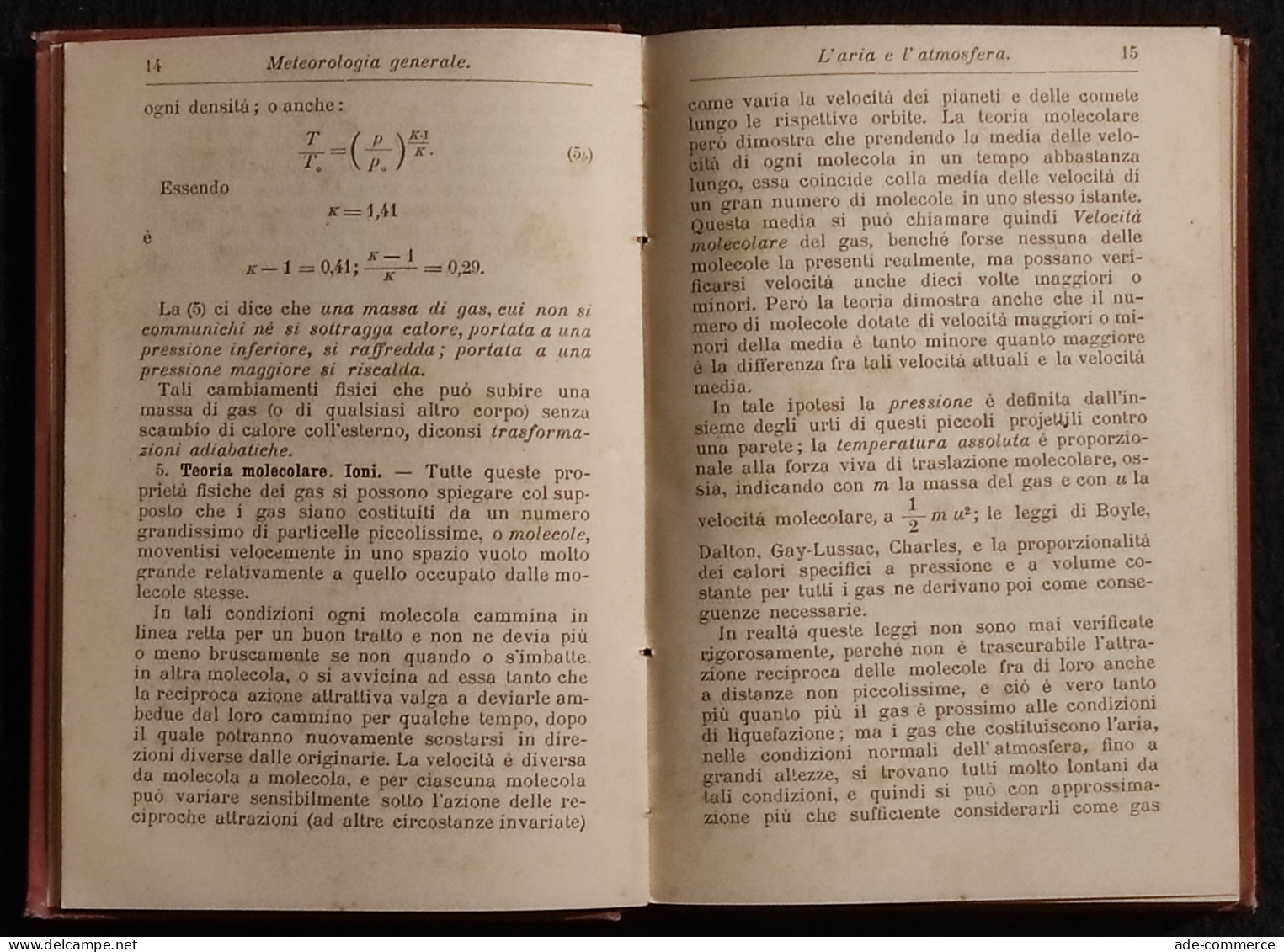 Meteorologia Generale - L. De Marchi - Manuale Hoepli - 1905 - Manuales Para Coleccionistas