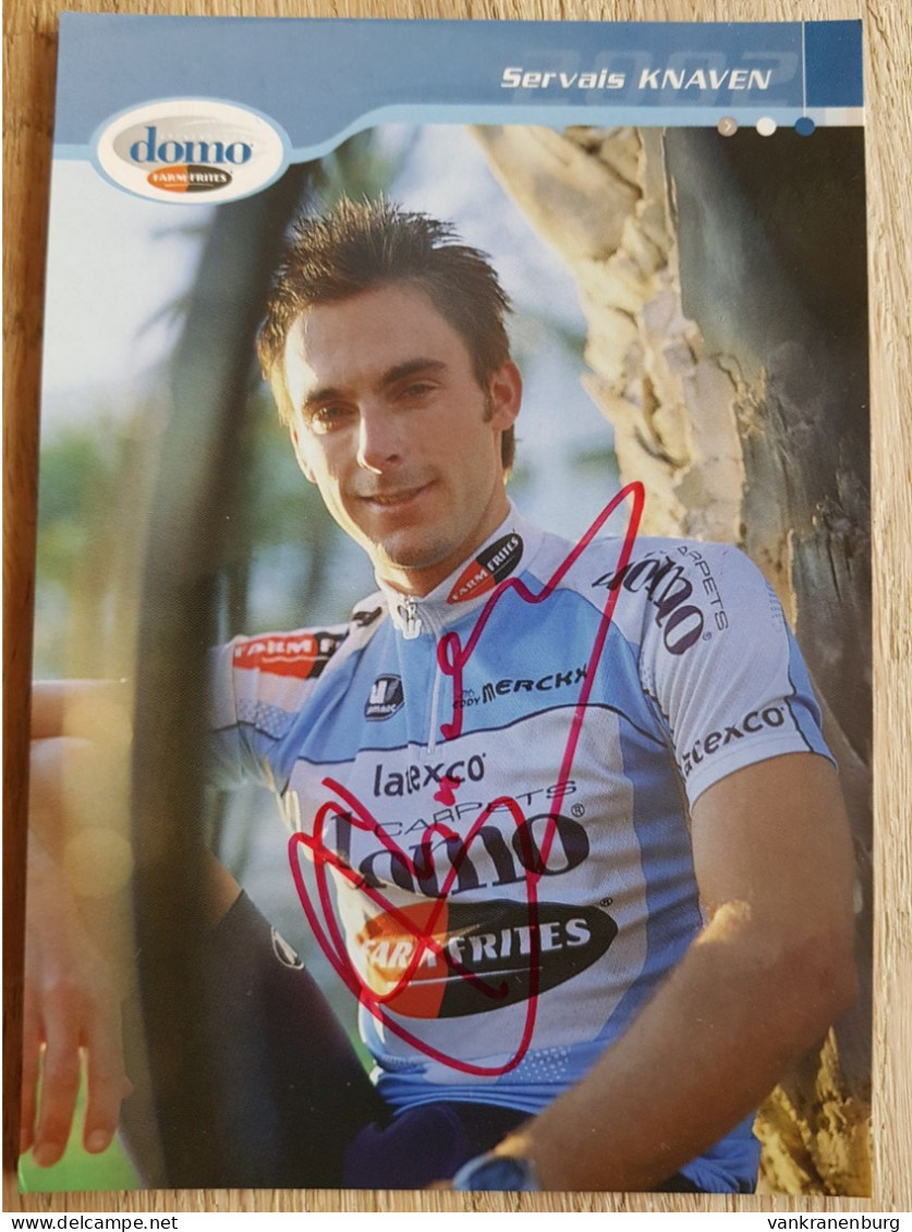 Card Servais Knaven - Team Domo-Farm Frites - 2001 - Original Signed - Cycling - Cyclisme - Ciclismo - Wielrennen - Wielrennen
