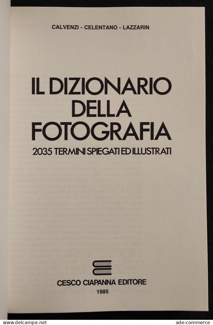 Il Dizionario Della Fotografia - Ed. C. Capanna - 1985 - Pictures