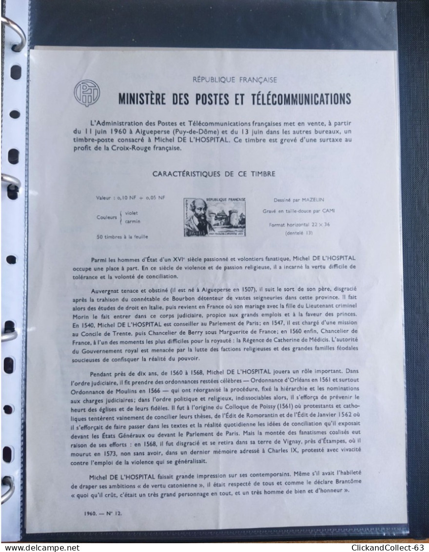 Classeur Collection 25 Documents Philatélique FDC Général Charles De Gaulle - Konvolute: Ganzsachen & PAP