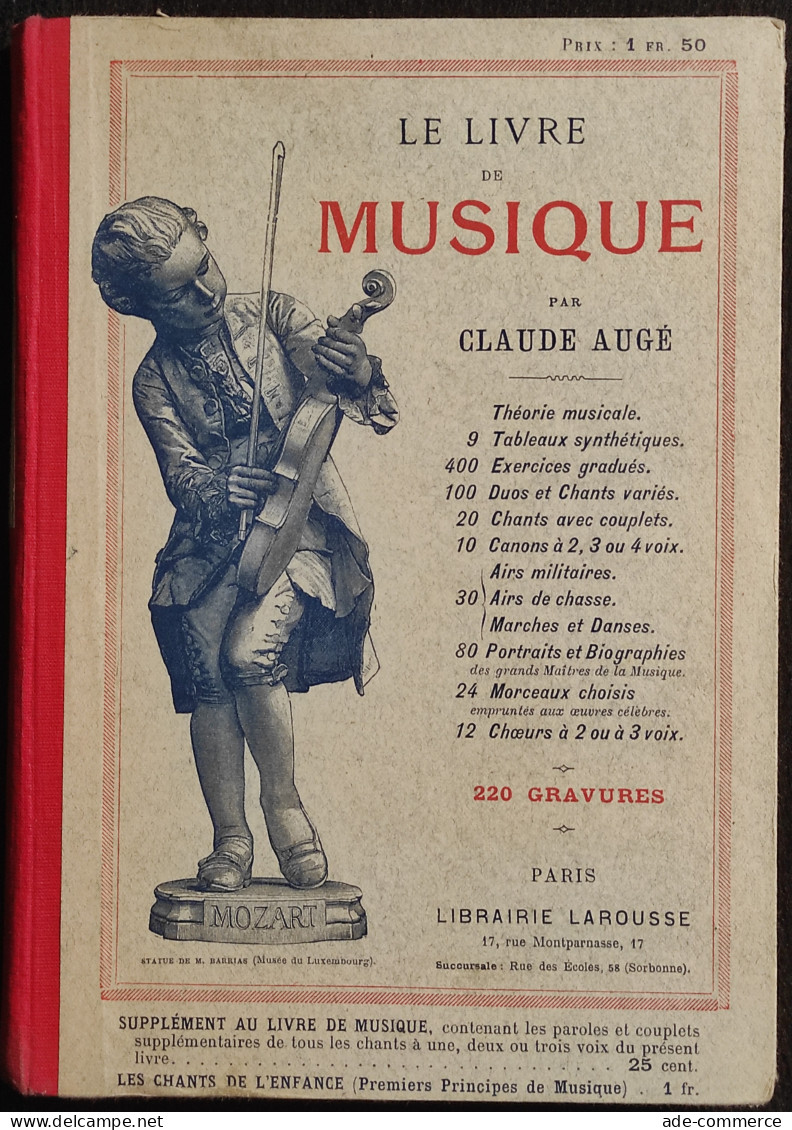 La Livre De Musique - C. Augé - Librairie Larousse - Cinema E Musica