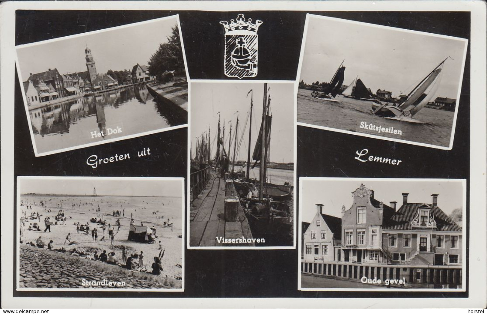 Netherland - Lemmer - Old Views - Het Dok - Vissershaven - Oude Gevel - Lemmer