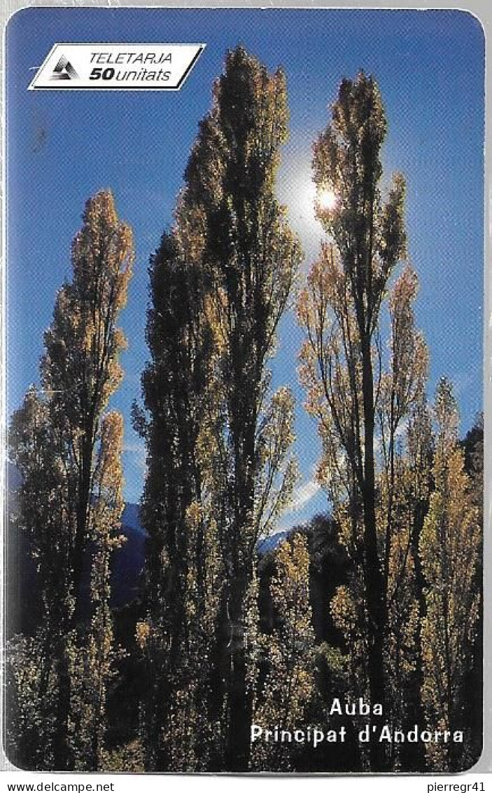 CARTE-PUCE-ANDORRE-50U-AND108-SC7-10/1999-ARBRES-Utilisé-TBE - Andorre