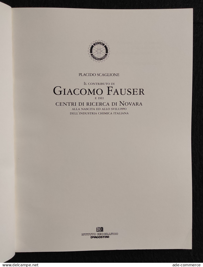 Contributo Giacomo Fauser - Industria Chimica Italiana - De Agostini - 2000 - Mathématiques Et Physique