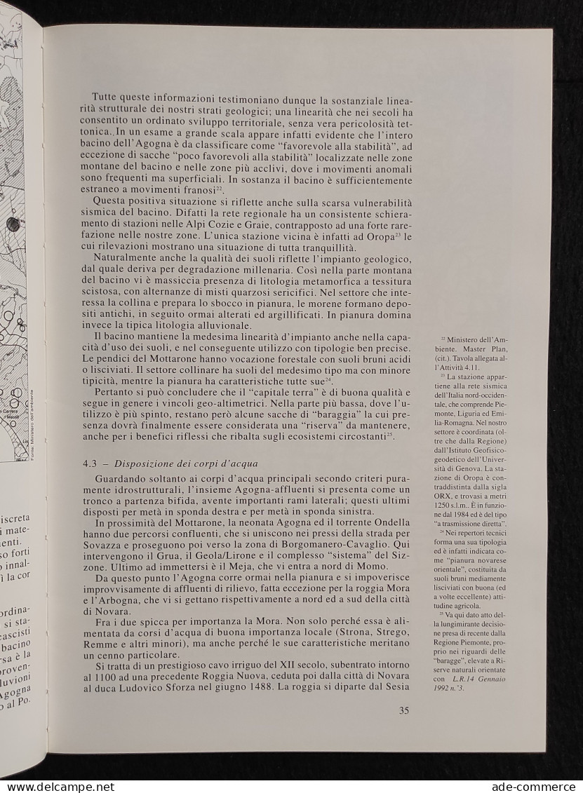 L'Agogna - Studio Bacino Del Torrente 1992 - D. E C. Boca - 1996 - Matematica E Fisica