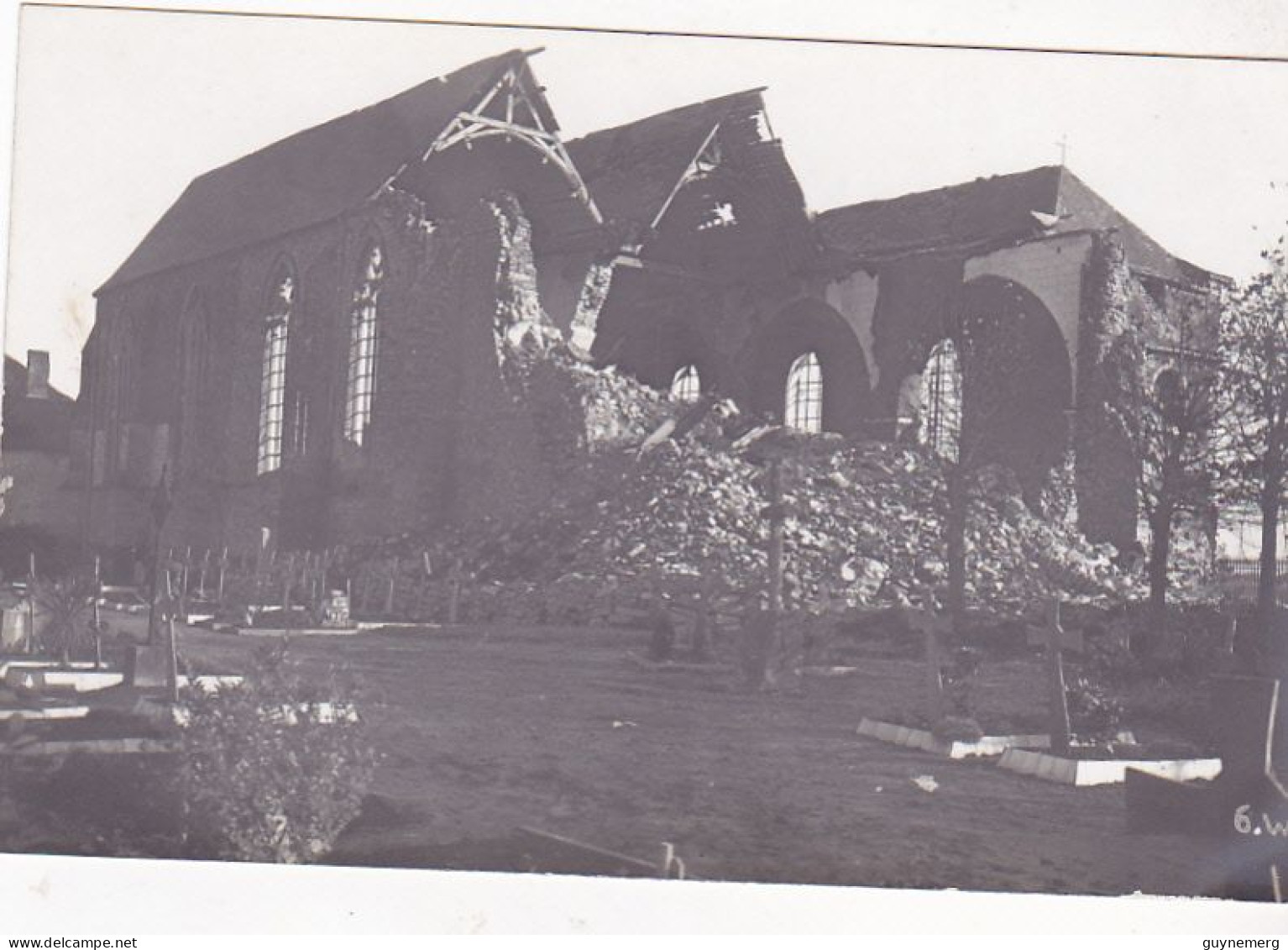 WARNETON Comines Kirche  Photo Allemande 1° Guerre - Komen-Waasten