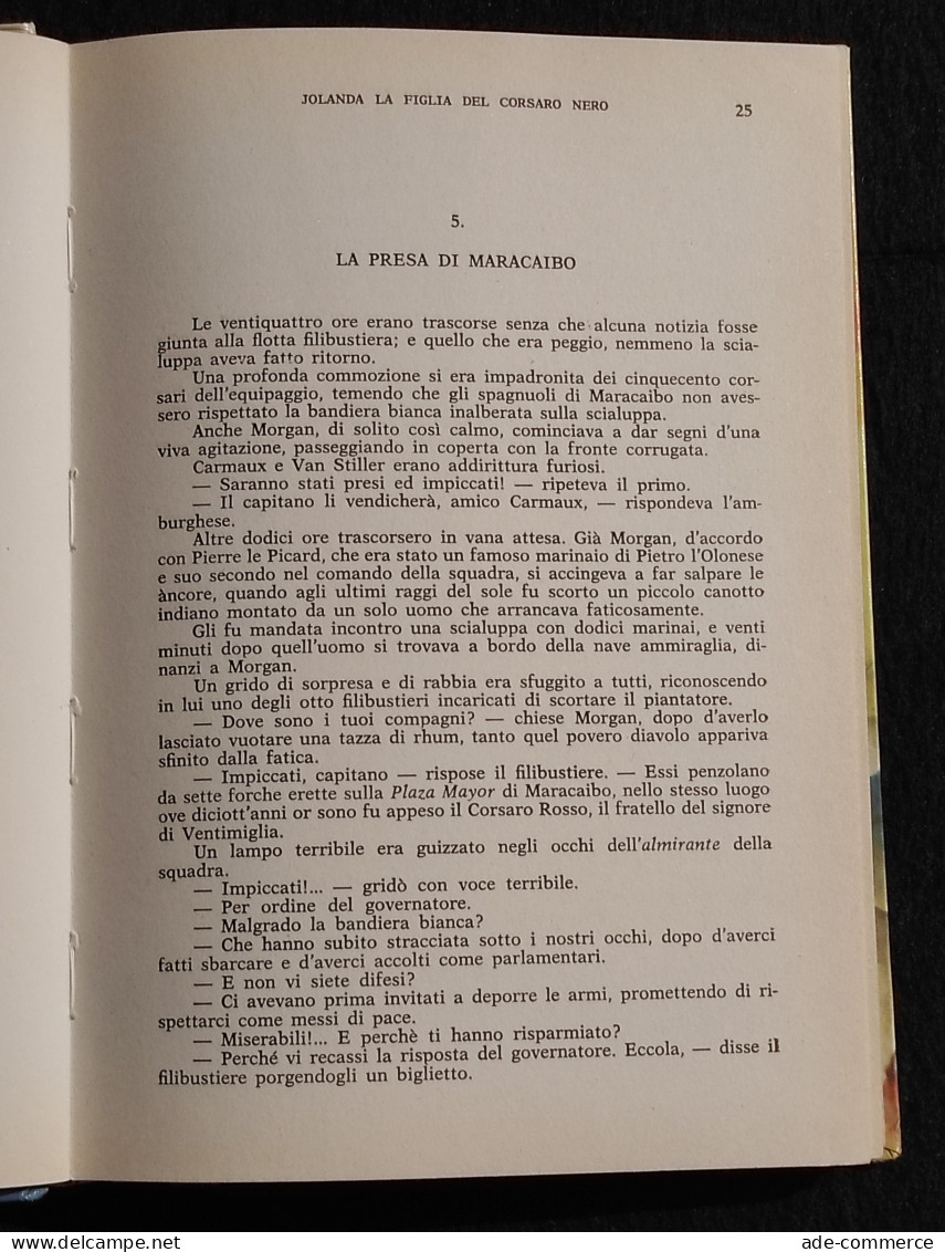 Jolanda La Figlia Del Corsaro Nero - E. Salgari - Ed. Boschi - 1970 - Niños