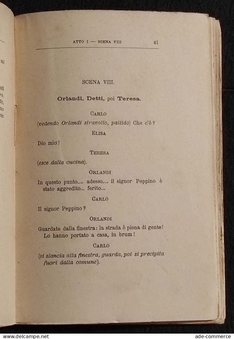 I Disonesti - G. Rovetta - Ed. Baldini Castoldi & C. - 1902 - Dramma - Film En Muziek