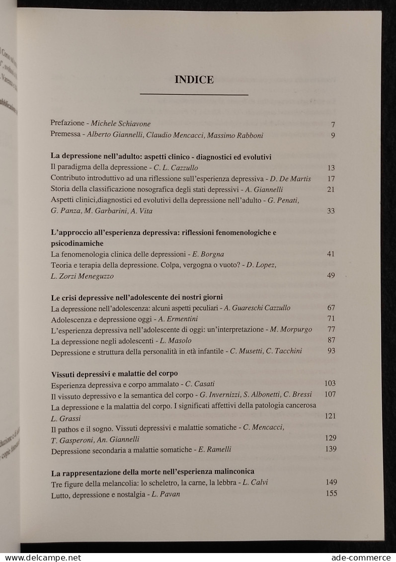 Dentro La Malinconia - A. Giannelli, C. Mencacci, M. Rabboni - 1992 - Medicina, Psicología
