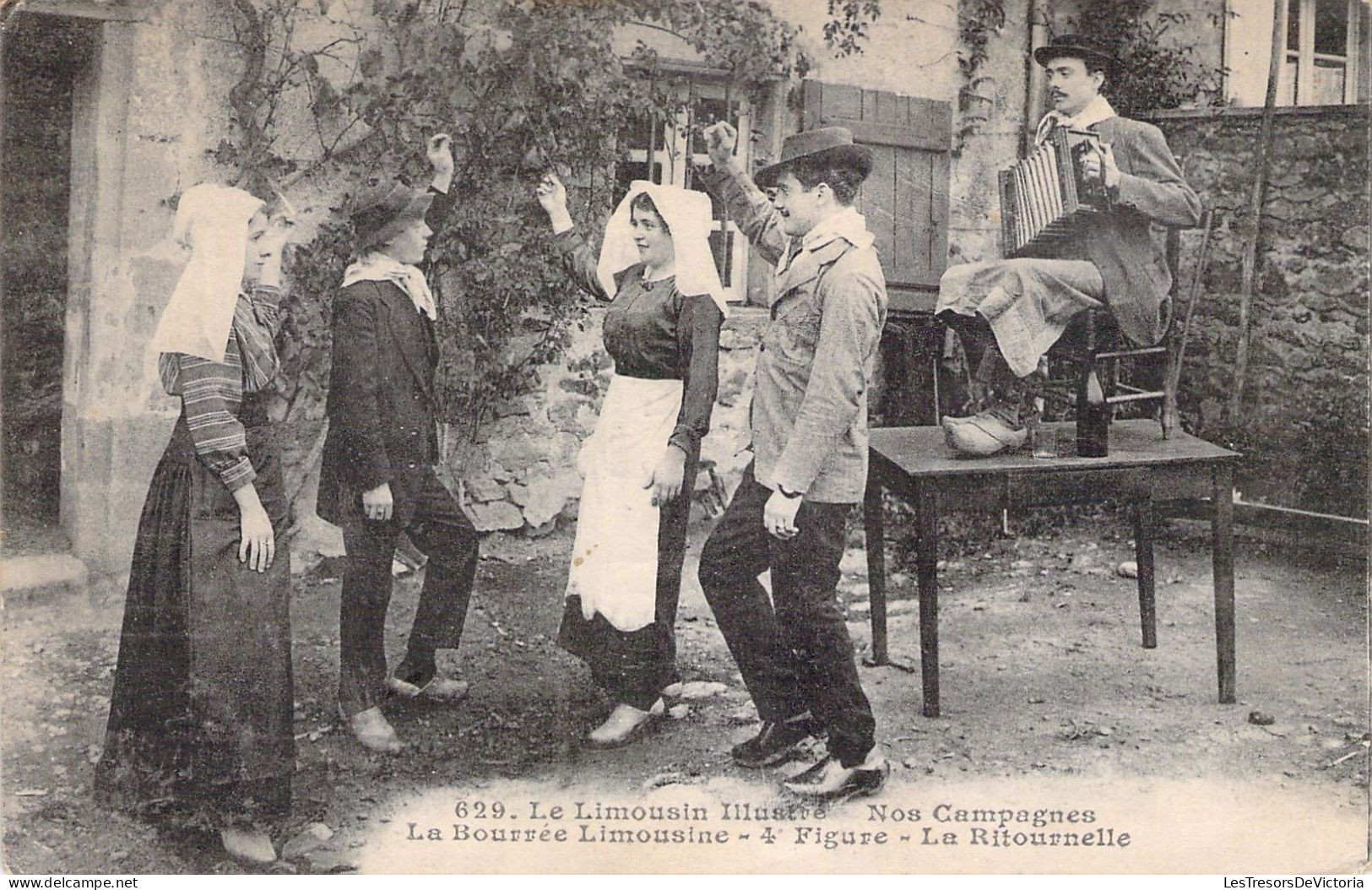 FOLKLORE - Le Limousin Illustré - Nos Campagnes - La Bourrée Limousine - La Ritournelle - Carte Postale Ancienne - Musique