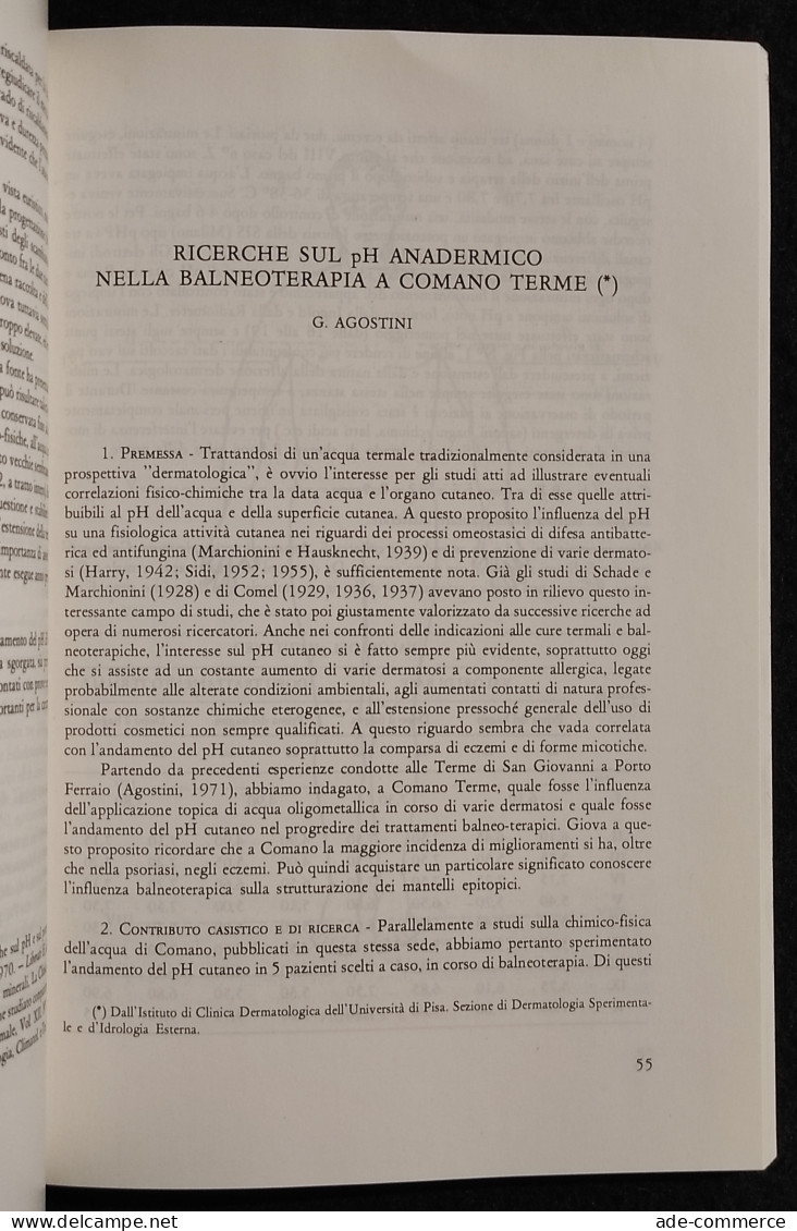 La Medicina Termale A Comano - Trentino - 1986 - Medicina, Psicologia