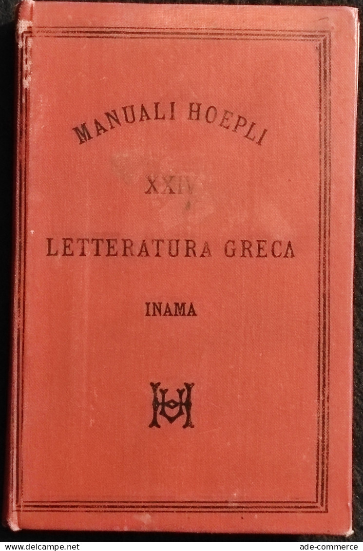 Lettura Greca - V. Inama - Manuali Hoepli - 1886 - Collectors Manuals