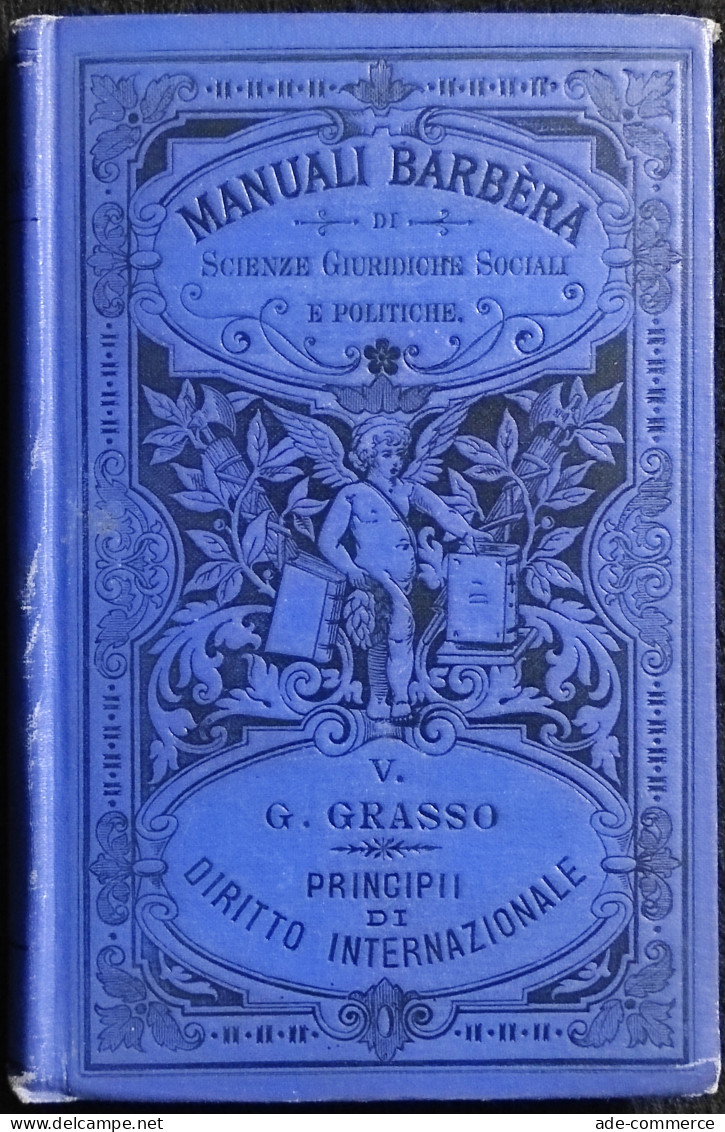 Principii Di Diritto Internazionale Pubblico E Privato - G. Grasso - Barbera - 1889 - Manuels Pour Collectionneurs